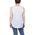 thumbnail image 3 of Petite Sleeveless Button Front Blouse, 3 of 4