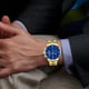 thumbnail image 5 of Reloj de cuarzo de moda para hombre, diseño calado, caja de aleación, correa de cuero, reloj de pulsera informal de negocios, reloj de aleación., 5 of 6