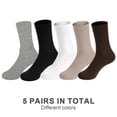 thumbnail image 2 of Women's cotton crew socks, lightweight, soft, comfortable, breathable socks, business casual crew socks over the ankle., 2 of 5