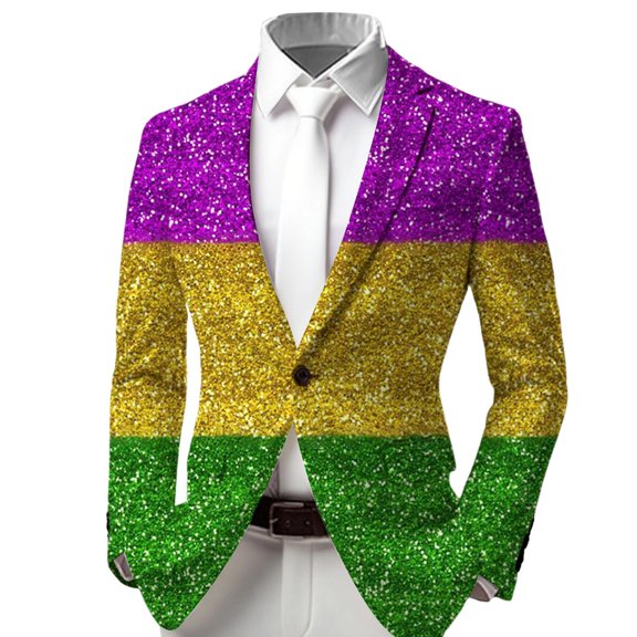 Kiijoy Blazer for Toddler Boys Carnival Print Party Formal Comfy Suit Jacket, Sizes 3-4