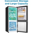 thumbnail image 5 of HUMSURE 4.0 Cu.ft 2-Door Mini Fridge with Bottom Freezer, Compact Refrigerator for Bedroom Dorm Office, Adjustable Shelves LED Light Quiet, Food Storage Cooling Drink, 5 of 7