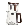 thumbnail image 2 of Tetera mágica con filtro y separación de té, tetera con mango de madera, juego de té de gran capacidad, tetera para acampar, uso doméstico, viajes, 2 of 8