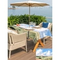 thumbnail image 6 of 52x70 Inch Outdoor Tablecloth with Umbrella Hole Zipper Rectangle Spring Grassland Rectangular Tablecloths Outside Waterproof Nature Blue Sky Mountain Scenery Patio Table Cloth Cover for Picnic Party, 6 of 8