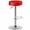 Red, variant on Topbuy White Round Bar Stool 1 PC Adjustable Swivel Pub Chair U Leather with Footrest