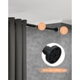 thumbnail image 5 of Tension Curtain Rods 123 to 160 Inch, Black Curtain Rods No Drilling, Extra Long Tension Rod for Room Divider Curtains Rod, Outdoor Tension Rod for Patio/Bedroom/Office,3 Installation Options, 5 of 15