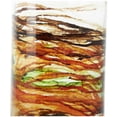 thumbnail image 5 of DecMode 16" Abstract Spanish Bottle Recycled Glass Vase with Swirled Colored Glass Bands, 5 of 10