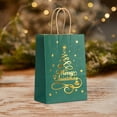 thumbnail image 4 of Darzheoy 12Pcs Christmas Kraft Gift Bags Portable Shopping Bags Tote Bags Stamping Christmas Paper Bags Party Gift Wrapping Bags, 4 of 6