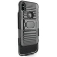 thumbnail image 6 of Case with Clip for iPhone Xs, Nakedcellphone Black Ring Grip Cover + Belt Hip Holster Stand [with Built-In Mounting Plate] for Apple iPhone X / Xs / 10 / 10s, 6 of 9