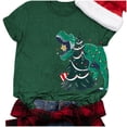 thumbnail image 1 of Camisas de Navidad Para Mujer, Manga Corta, Casual, Copo de Nieve de Papá Noel, Divertidas Camisetas Con Estampado Odeerbi ODB205471, 1 of 8