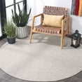 thumbnail image 3 of SAFAVIEH Sisal All-Weather Delroy Solid Indoor/Outdoor Area Rug, Light Grey/Ivory, 6'7" x 6'7" Round, 3 of 8