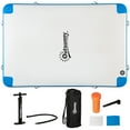thumbnail image 2 of Outsunny 10' x 7' Water Inflatable Floating Dock, Inflatable Platform Island, Large Floating Mat Raft with Air Pump & Backpack, for Pool, Beach, Ocean, White, 2 of 8