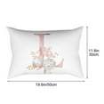 thumbnail image 2 of RuiJiao Rose Gold Pink Alphabet Polyester Pillow Cover 30x50cm, Soft Decorative Cushion Case for Nursery, Kids Bedroom and Living Room Decor with Hidden Zipper, Machine Washable, 2 of 3