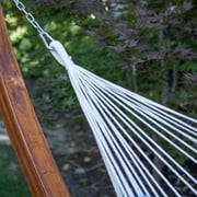Coral Coast Keyes Cove Multicolor Striped Hammock, Cool Blue, Green, Tan, in a Vertical Stripe Pattern, Product Assembled Size 9.7 ft L x 5 ft W