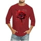 thumbnail image 1 of Blusas y camisas de manga larga y cuello redondo para hombre, blusas casuales de moda con cuello redondo y manga corta, blusas de poliéster para hombre, 1 of 4