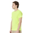 thumbnail image 3 of Hanes High Visibility T-Shirt, Safety Green, Sizes S-5XL | Short Sleeve Crewneck Work Shirt, 60/40 Cotton/Polyester, 3 of 5