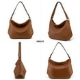thumbnail image 3 of Montana West Soft Hobo Bags for Women Purses and Handbags Shoulder Satchel Bag, Solid Brown, 3 of 7
