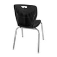 thumbnail image 4 of Kee 48" Round Height Adjustable Classroom Table - Mahogany & 4 Andy 18-in Stack Chairs- Black, 4 of 5