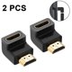 thumbnail image 1 of 2-pack Hdmi 90 grados macho a hembra adaptador de ángulo recto 3d & amp;4k compatible kaili Sencillez, 1 of 2