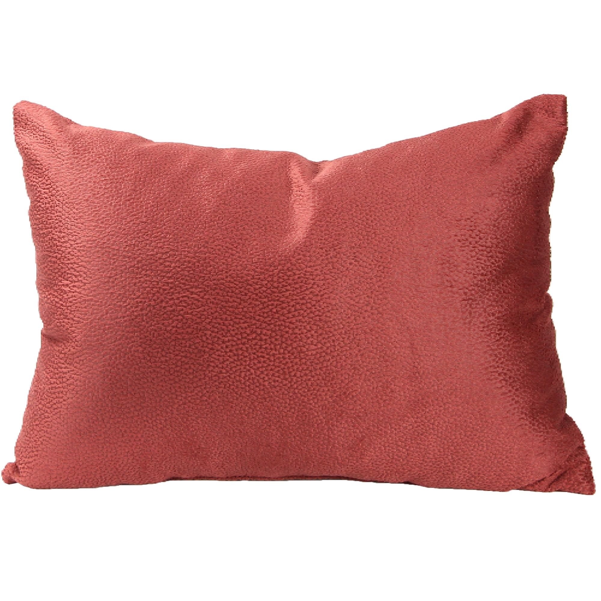 Jordan Manufacturing 20" x 14" Cranberry Solid Rectangular Reversible Decorative Lumbar Throw Pillow with Front Buttons