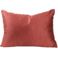 thumbnail image 3 of Jordan Manufacturing 20" x 14" Cranberry Solid Rectangular Reversible Decorative Lumbar Throw Pillow with Front Buttons, 3 of 5