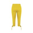 thumbnail image 4 of Cethrio Girls Capri Leggings, Elastic Waist Stretch Athletic Dance Summer Pants Yellow Size 8-9 T, 4 of 8