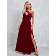 thumbnail image 6 of Anbech Women's Sexy Cutout Dress Out Keyhole Sleeveless Bodycon Party Long Dress2022,red, 6 of 6