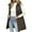 Brown, variant on Women's Long Vest Plain Sleeveless Hood Winter Vest Outwear Jacket Lightweight Warm Coat Outerwear with Zip-Up and Cotton Material for Women's Casual Fashion and Apparel,Army Green,L