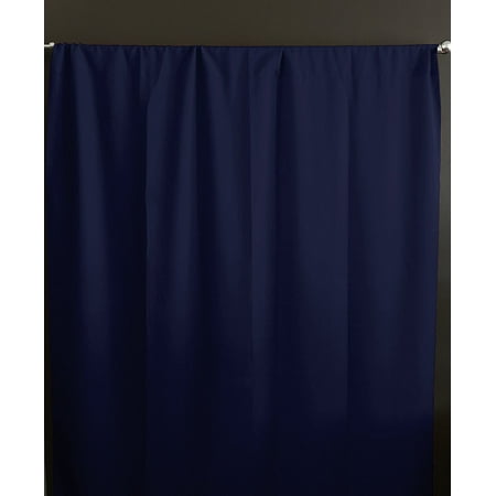 Solid Poplin Window Curtain Or Photography Backdrop Navy Blue