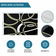 thumbnail image 6 of Black Geometric Placemats Set of 4, Modern Sage Green White Striped Art Placemats for Dining Table, Place Mats for Kitchen Tabletop, Waterproof Wipeable Dining Table Mats Set, 6 of 9
