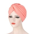 thumbnail image 2 of GreatBaby Ladies' Fashion Solid Color Hat Muslim Headband Hat Spring Summer For Daily Wear Knit Functional and Stylish Choice(Watermelon Red,Free Size), 2 of 5