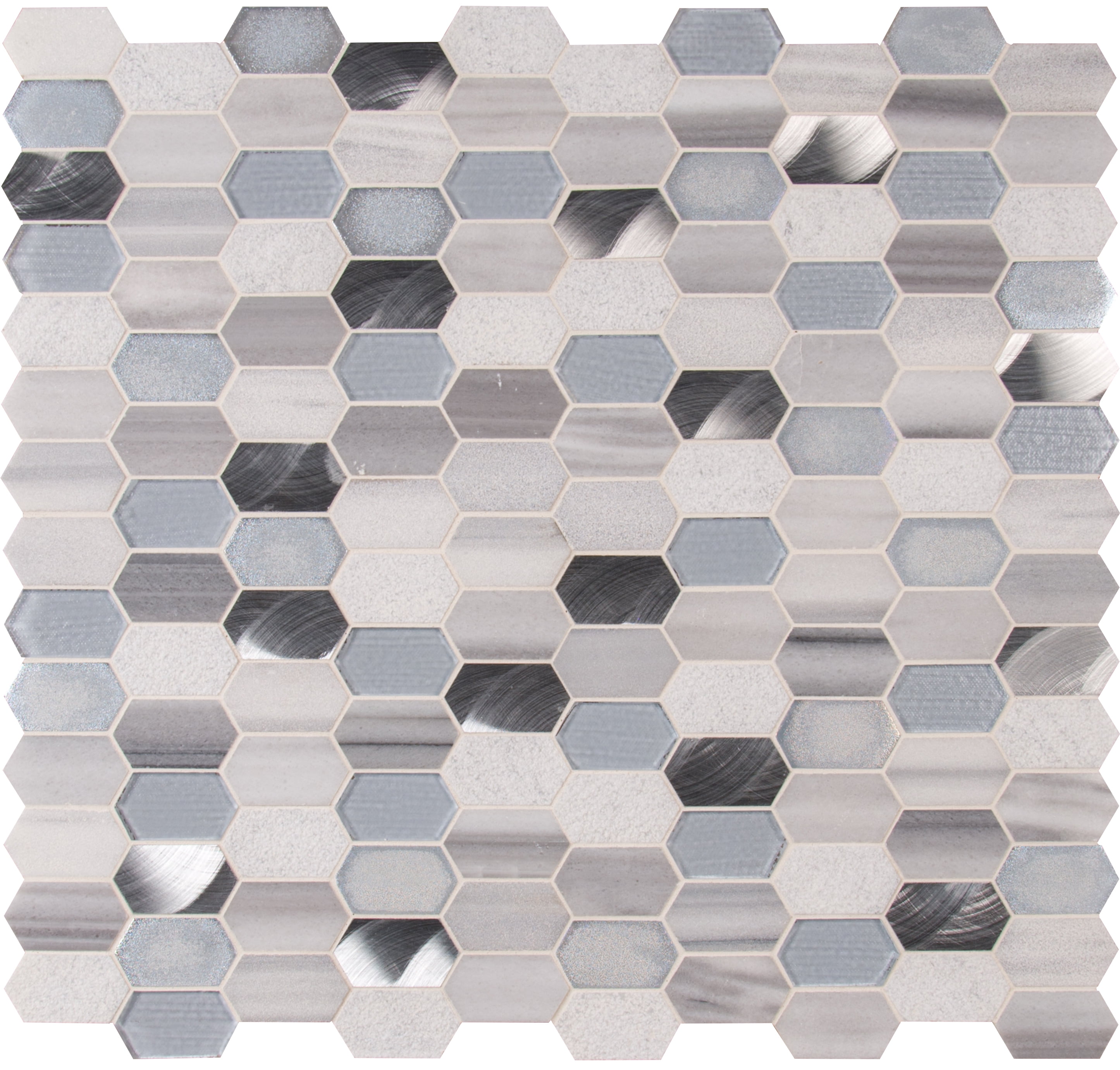 MSI Harlow Picket 12 in. x 12 in. Glass Metal Stone Mesh-Mounted Mosaic Tile (9.9 Sq. ft. / Case)
