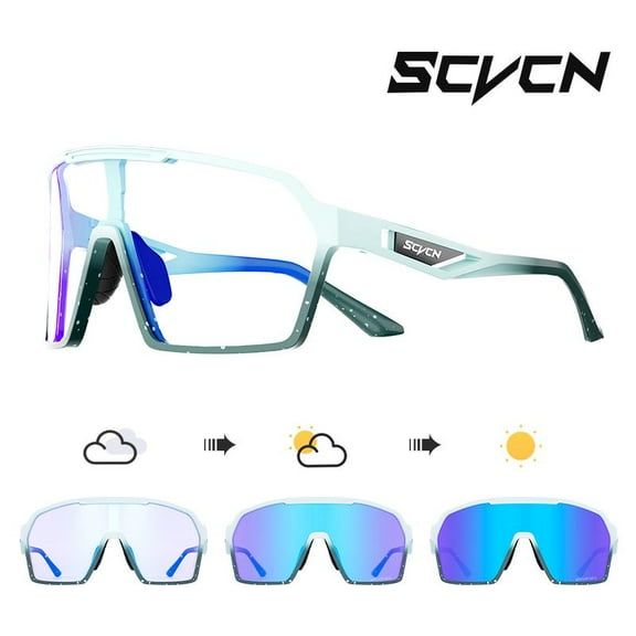 SCVCN Photochromic Cycling Glasses Outdoor Sport For Men Women Eyewear MTB Bike Cycling Driving Glasses Fishing Running Hiking Riding Glasses Camping Eyewear UV400