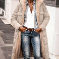 thumbnail image 3 of ITSAME Womens Plus Size Reversible Sherpa Lined Coat Winter Thermal Versatile Casual Outerwear with Pockets Khaki Size S, 3 of 9