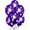 Purple With White, variant on PMU 100 Pcs Graduation Balloons PartyTex 11 inch Premium Emerald Green with All-Over Print White Grad Caps-Confetti and Streamers Graduation Party Decorations