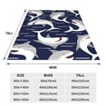 thumbnail image 3 of Honeii Angry Shark Print Fleece Blanket - Throw Blanket for Bed, Sofa, Couch, Camping, and Travel , Microplush Ultra Soft Warm Blanket-50"x40", 3 of 7
