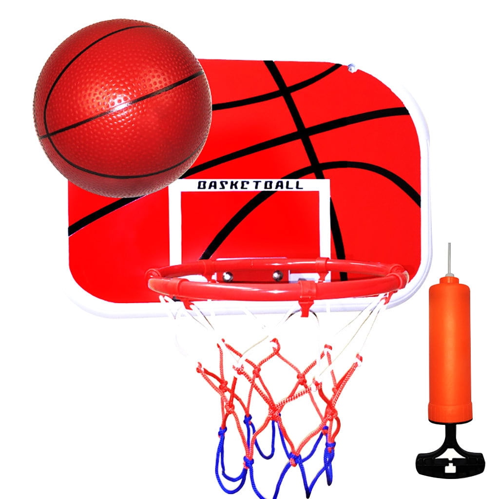 Indoor Folding Portable Suspension Free Punch MINI Plastic Basketball Football 