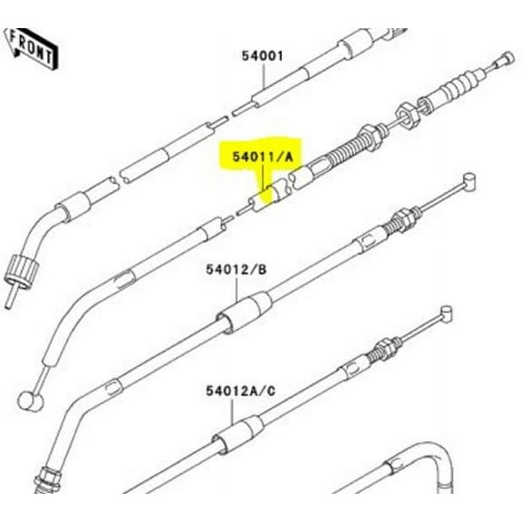 Kawasaki OEM Replacement Clutch Cable 03-07 KLR650 54011-0001