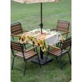 thumbnail image 4 of Outdoor Tablecloth with Umbrella Hole for Patio/Picnic/Party/Camping, Cute Puppy Sunflowers Waterproof Table Cloth Square Cover Washable, Farmhouse Eucalyptus Leaves (54"x 54"), 4 of 8