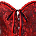 thumbnail image 5 of RV Lencería divertida, corsé europeo y americano, encaje ajustado, ropa interior de maquillaje de belleza para novia sexy, rojo, M, 5 of 5