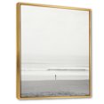 thumbnail image 2 of Designart "Black And White Simplicity Beach Photo V" Nautical & Beach Floater Framed Canvas Art Print, 2 of 7