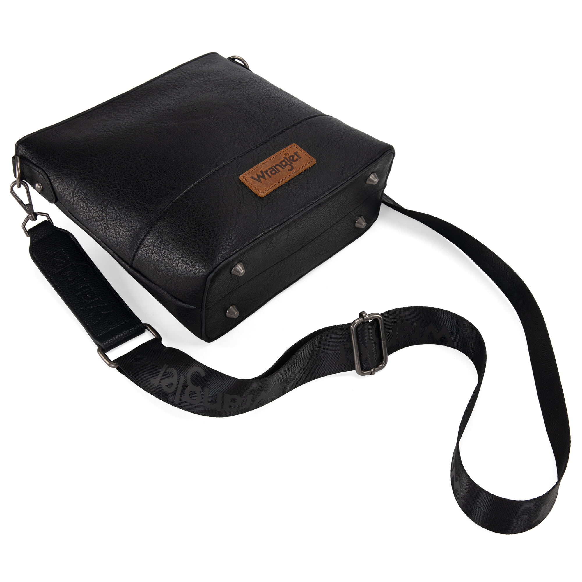 Wrangler Crossbody Purses for Women Two Tone Crossbody Bags Women Purses and Handbags, Black