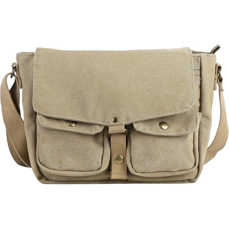 School Canvas Messenger Bag - Crossbody Bag Satchel