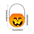thumbnail image 2 of Forestwhale Light-Up Halloween Pumpkin Bucket 2.8" Mini Candy Holders Glowing Trick-or-Treat Pails with Built-in LED Light, 2 of 3