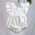 thumbnail image 3 of KVPLBQFD Baby Girl Smocked Western Romper Infant Short Sleeve Bubble Dress Newborn Print Embroidery Bodysuit Summer Clothes, 3 of 10