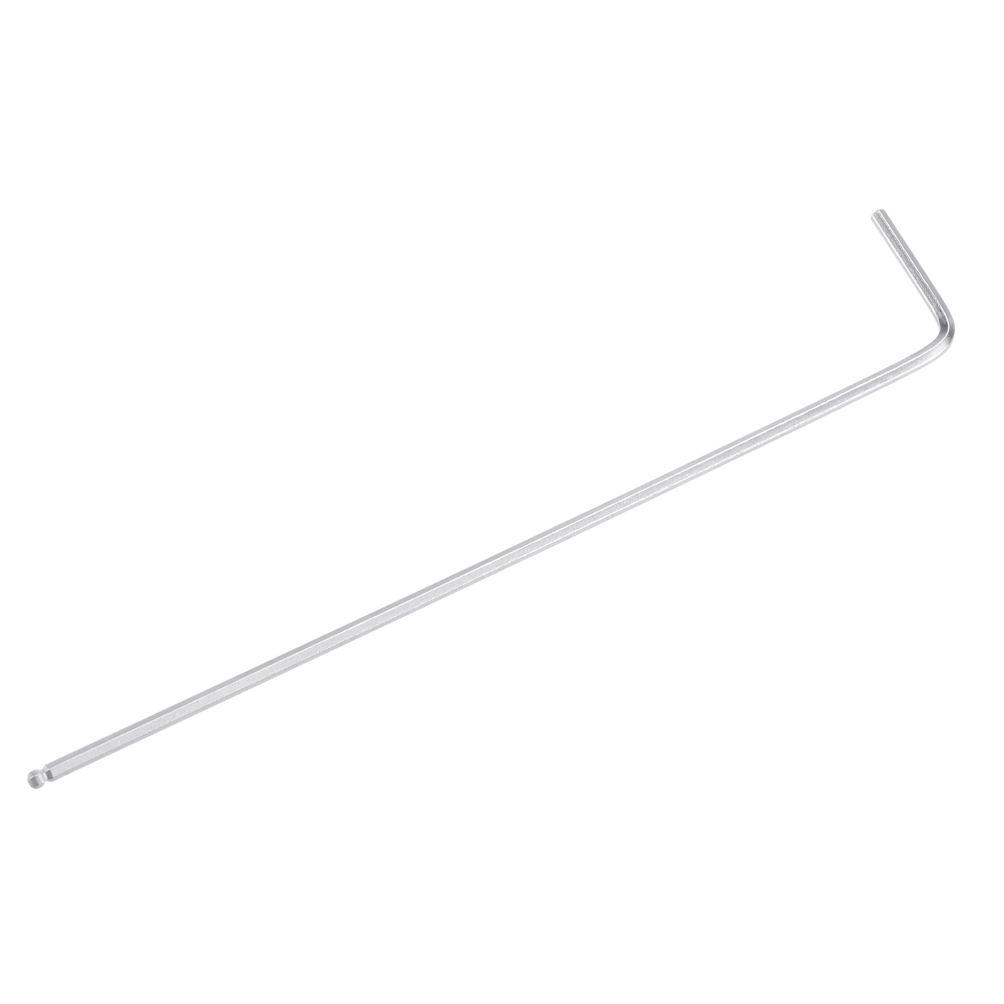 Unique Bargains Ball End Hex Key Wrench L Shaped Long Arm CR-V Silver 3.86"