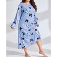 thumbnail image 2 of Nightgown for Women Plus Size Butterfly Long Maxi Loungewear Scoop Neck Sleepwear Full Length Pajama Dresses Shermie, 2 of 3