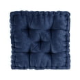 thumbnail image 5 of Regency Heights Square Tufted Floor Pillow, Meditation Seating Cushion , Chenille Sitting Pillows Floor and Chair Cushion for Yoga Living Room Balcony Office Outdoor, 20" x 20" Navy, 5 of 8