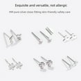 thumbnail image 4 of Pendientes de plata de ley S999, pendientes simples para mujer, pendientes pequeños de estrella y Luna Mori, pendientes de plata antibloqueo, 4 of 6