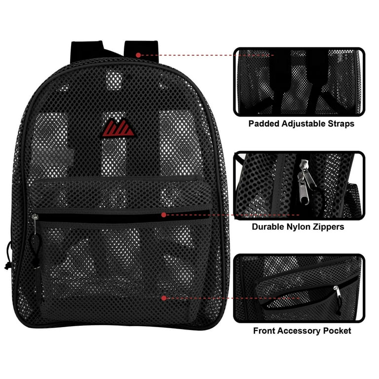 Summit Ridge 24 Pack Kids & Adults Mesh Backpacks - Ideal for