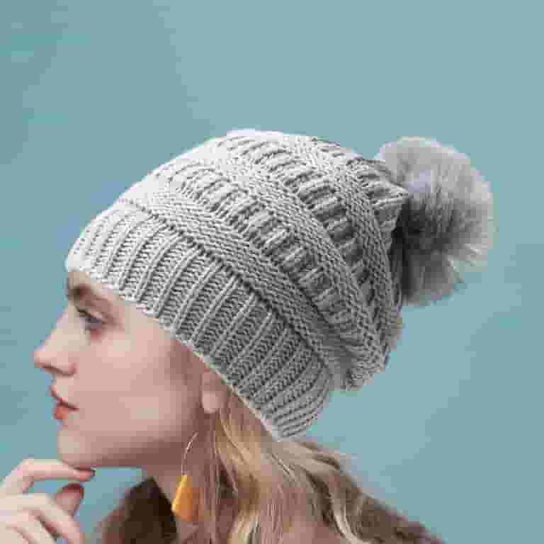 最大90%オフ - 特価 セール Winter Hat Plush Ball Decor Thickened Knitted Solid Color Clothing